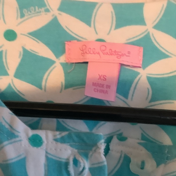 Lilly Pulitzer Turquoise and White Pajama Set - Picture 2 of 11